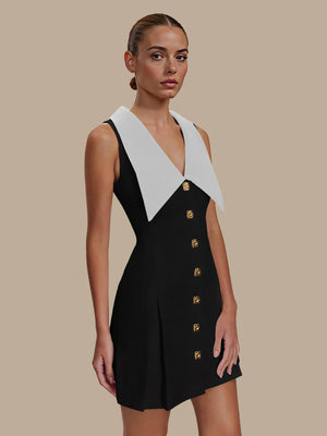 The Swan | Pleated Mini Dress | Luke Parry Collective