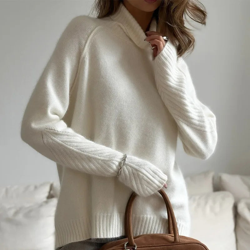 Ivory Reverie | Turtleneck Knit Sweater | Luke Parry Collective