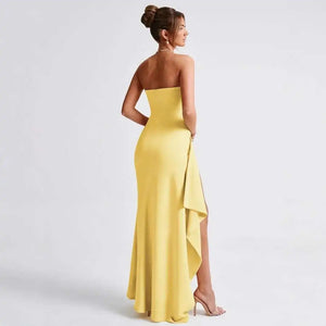 Soleil Embrace | Strapless Slit Gown | Luke Parry Collective