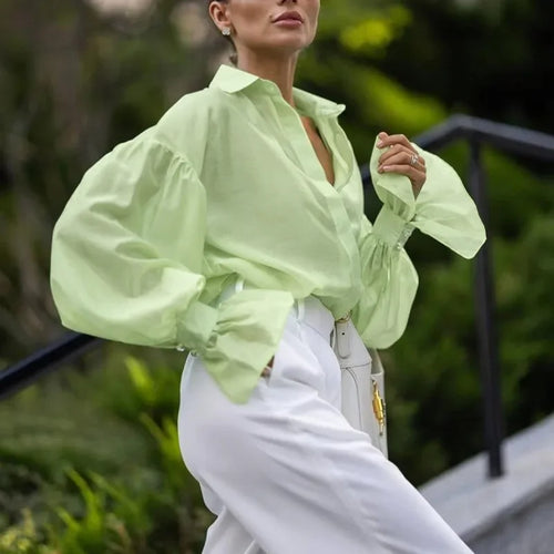 Verdant Lure | Oversized Shirt Blouse | Luke Parry Collective
