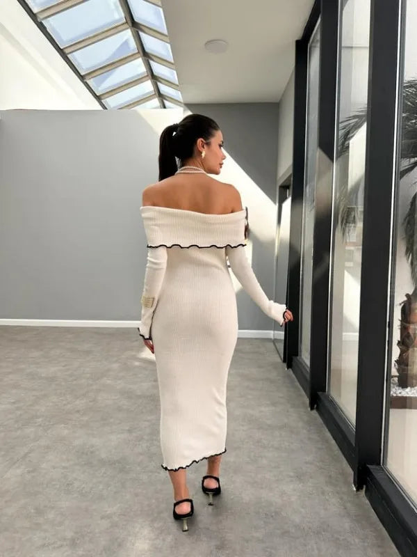 Aveline | Off-Shoulder Midi Dress | Luke Parry Collective