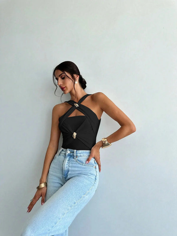 Midas Curve | Sculpting Halter Bodysuit | Luke Parry Collective